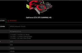 იყიდება Nvidia Geforce GTX 970 4GB ვიდეო ბარათი