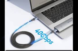 Cotton Braided USB 4.0 C Male to C Male 5A Cable