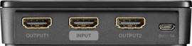 Rocketfish- 2-Output HDMI Splitter with 4K and HDR