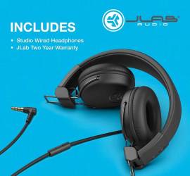 JLab - Studio Wired On-Ear Headphones - Black