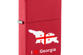 Zippo, 233-113455 - 233 Red Matte - I LOVE Georgian Flag 