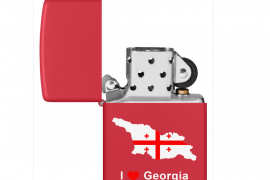 Zippo, 233-113455 - 233 Red Matte - I LOVE Georgian Flag 