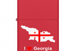 Zippo, 233-113455 - 233 Red Matte - I LOVE Georgian Flag 