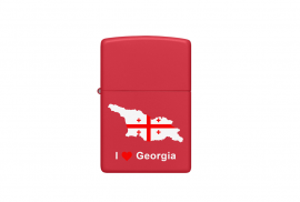 Zippo, 233-113455 - 233 Red Matte - I LOVE Georgian Flag 