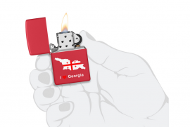 Zippo, 233-113455 - 233 Red Matte - I LOVE Georgian Flag 