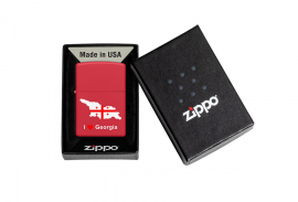 Zippo, 233-113455 - 233 Red Matte - I LOVE Georgian Flag 