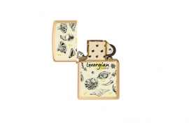 Zippo, 204B-113459 - 204B Brushed Brass - Georgian Cuisin