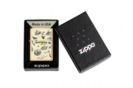 Zippo, 204B-113459 - 204B Brushed Brass - Georgian Cuisin