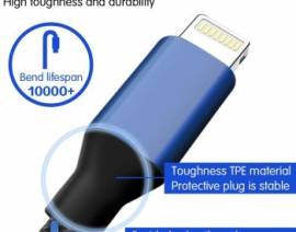 Tape C To Lightning Cable 2M Black And Blue A0002