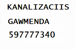 SANTEQNIKI KANALIZACIIS GAWMENDA GAMODZAXEBIT