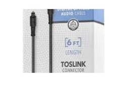 Insignia Digital Optical Audio Cable Toslink, Blac