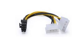 2 X Molex IDE to 6 Pin and 8 pin Graphics Card 