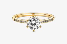 PANDORA Clear Sparkling Crown Solitaire - Ring