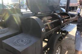 Texas Smoker BBQ Barbecue Grill გრილი, მწვადის