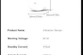 ვიბრაციის სენსორი  WiFi Tuya Sensor Monitor App Co