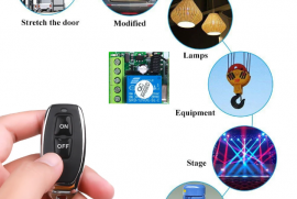 DC 12V 433 Mhz RF უსადენო დისტანციური მართვის გადა