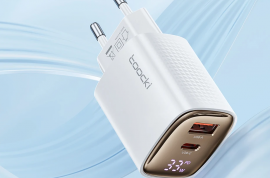 Toocki 33W GaN USB C სწრაფი დამტენი ციფრული ეკრანი