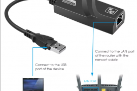 USB 3.0 To Rj45 Lan Ethernet სადენიანი ადაპტერი 10