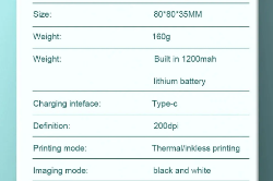 მინი Bluetooth  თერმო  პრინტერი 