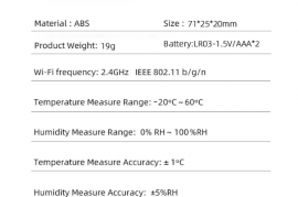 WiFi ტემპერატურის და ტენიანობის სენსორი.