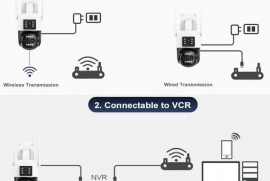 8MP 4K HD WiFi IP გარე კამერა ორმაგი ეკრანით