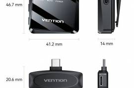 VENTION NCBB0 USB-C 2-Pack Wireless Lavalier Micro