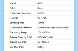 VENTION NCBB0 USB-C 2-Pack Wireless Lavalier Micro